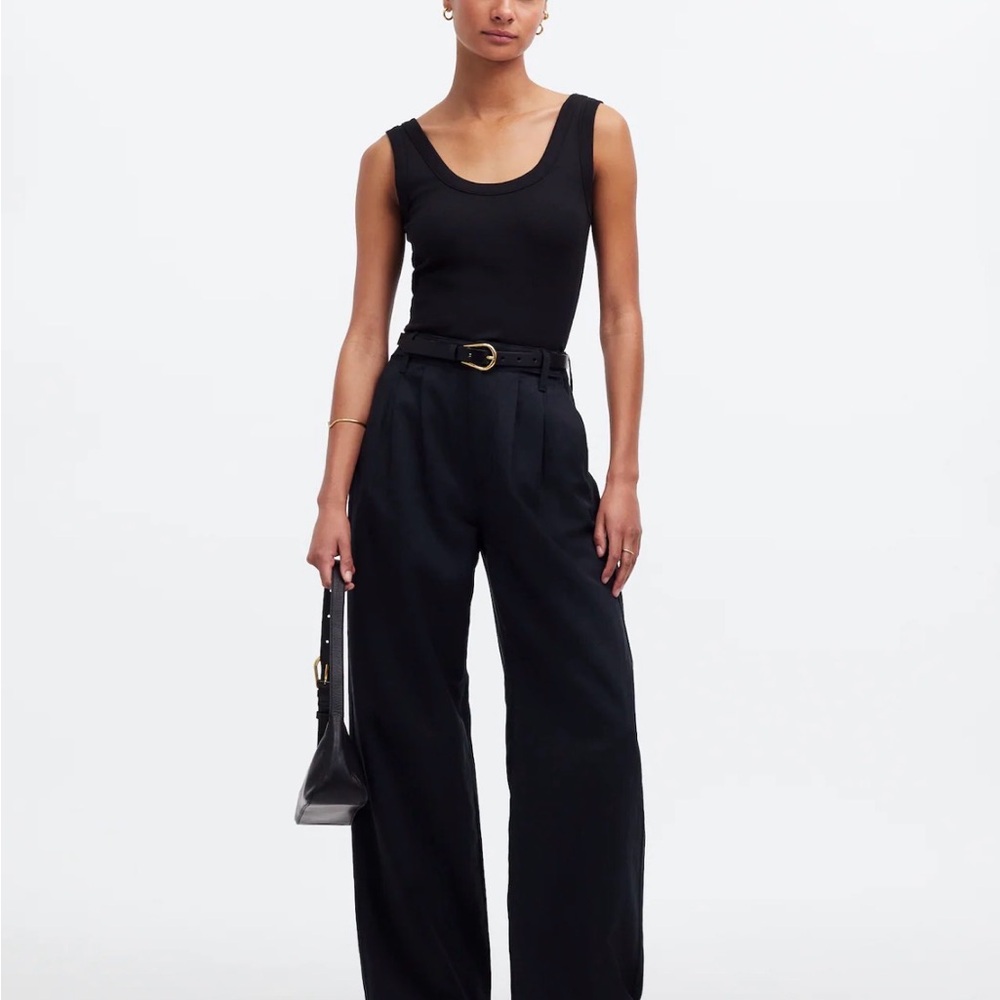 Madewell Harlow Wide-Leg Pants in Black